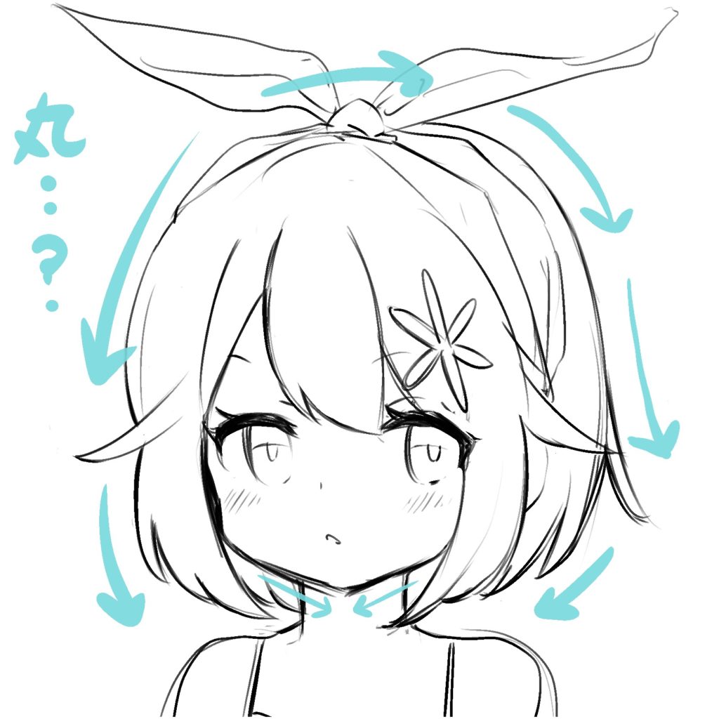 ゆるやかなカーブで構成される絵